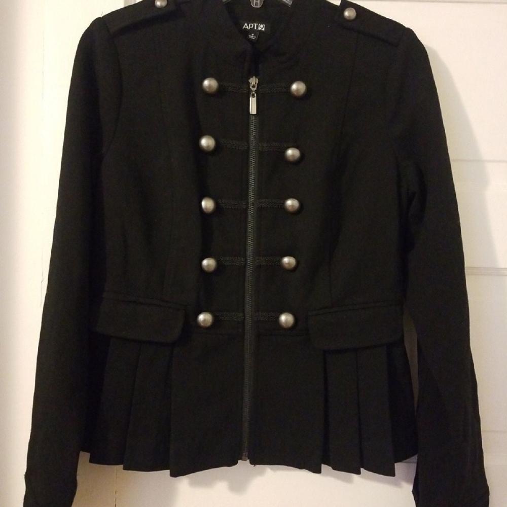 Black Military Style Jacket/Peacoat